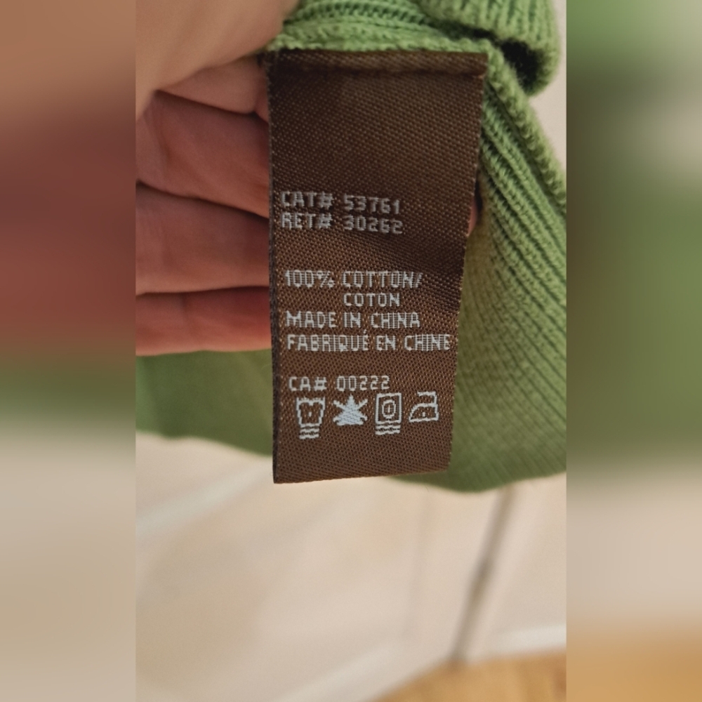 Jessica Sage Green Textured Button Down Knit Shirt - Picture 3 of 6